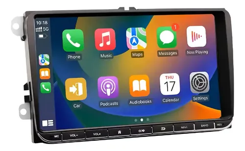 Multimídia 9 Pol Android Carplay 2gb 32gb Vw 2013 A 2017 Preto - 1