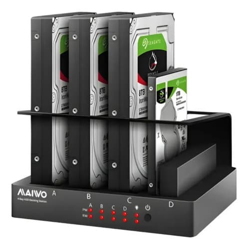 Gaveta Externa Leitor Para 4 Hds Sata De 2.5 E 3.5 Usb 3.0 Preto - 1
