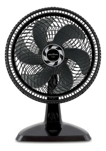 Ventilador De Mesa Britânia Bvt400 Turbo Com 6 Pás, 40 Cm E 155w Preto 127v Cinza Plástico - 1