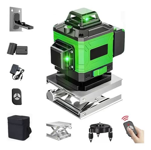 Nível Laser 4d 16 Linhas Verde Kit Recarregavel Profissional - 1