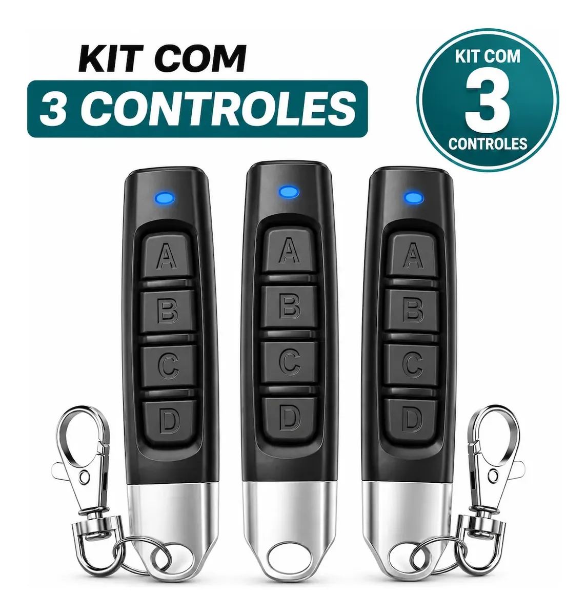 KIT COM 3 CONTROLE REMOTO - 1