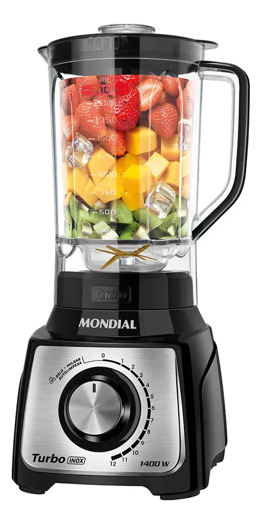 Liquidificador Turbo Inox Mondial 1400W L-1400-LT 127v - 1