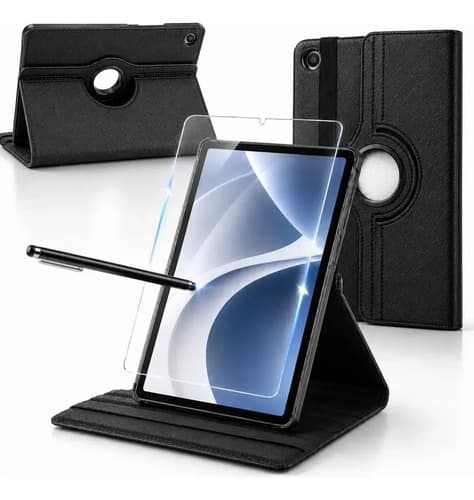 Kit Capa Para Tablet Samsung Galaxy Tab A11+ Plus + Pelicula Preto - 1