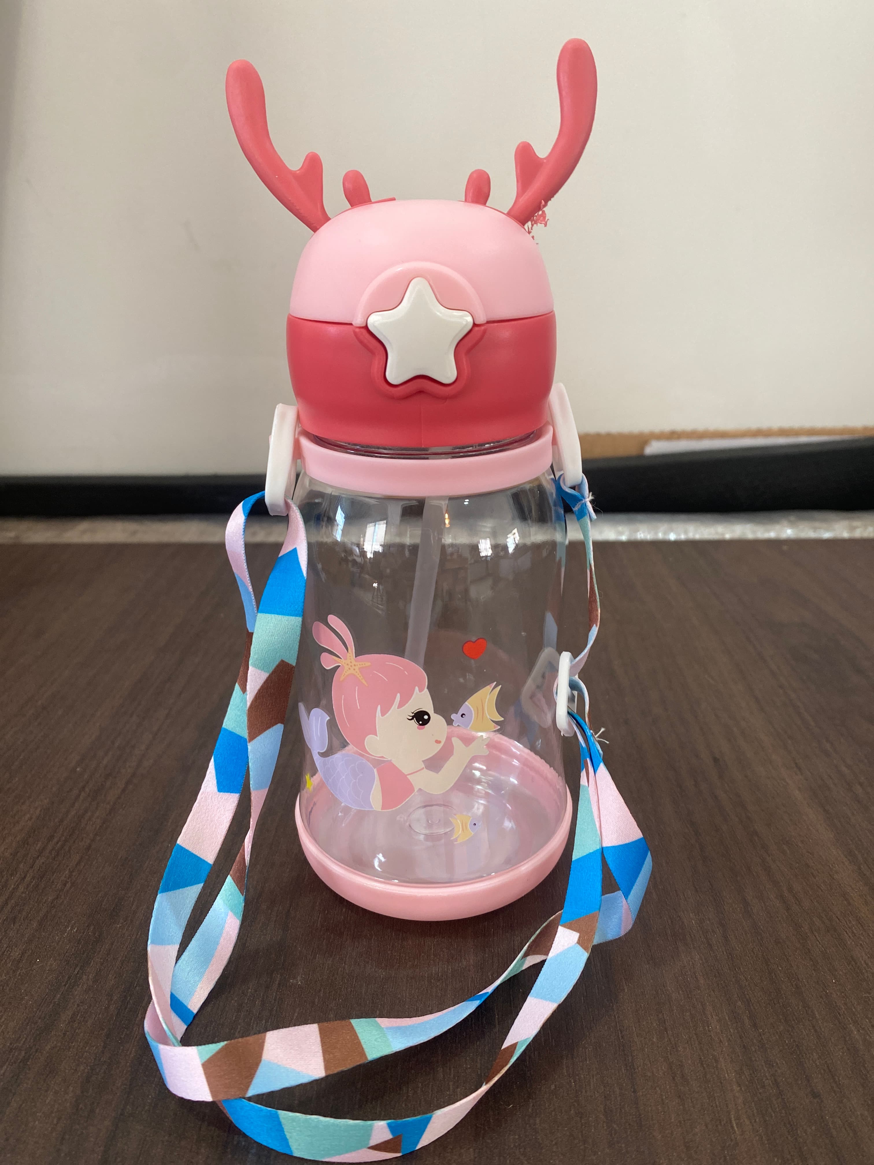 Garrafa Squeeze De Água Infantil Cor Rosa - 1