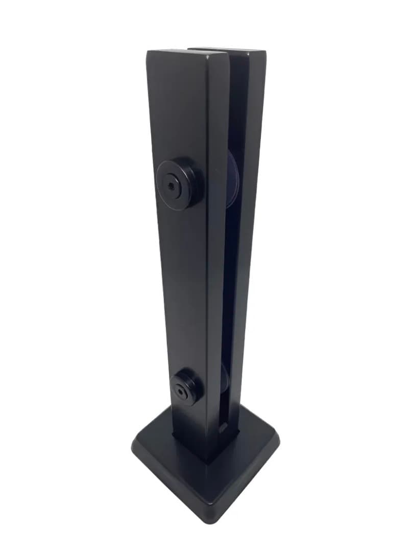 Coluna Torre Aço Inox Preto Fosco 40cm 2 Furos - 1