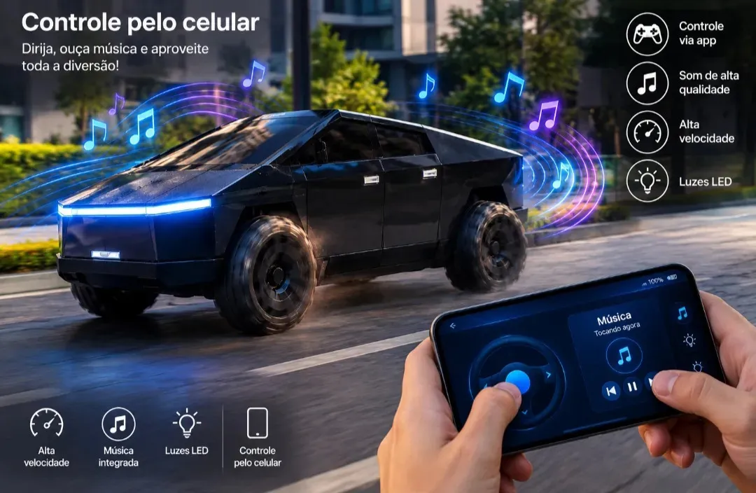 Caixa De Som Bluetooth 20w Com Design De Carro Esportivo - 1