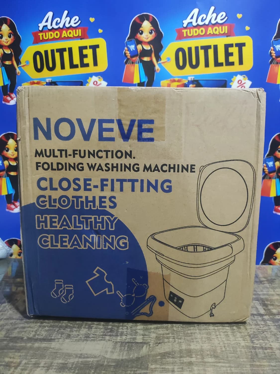 Mini Máquina de Lavar Roupa Portátil - 1