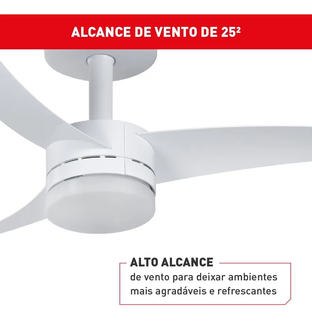 Ventilador Teto Arno Branco 3 Pás bivolt (semi-novo avaria ) - 3