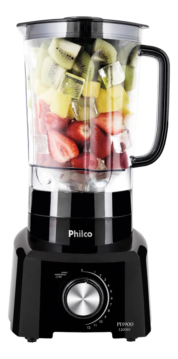 Liquidificador Philco 1200W 3L 12 Velocidades Preto 220v (avaria) - 3