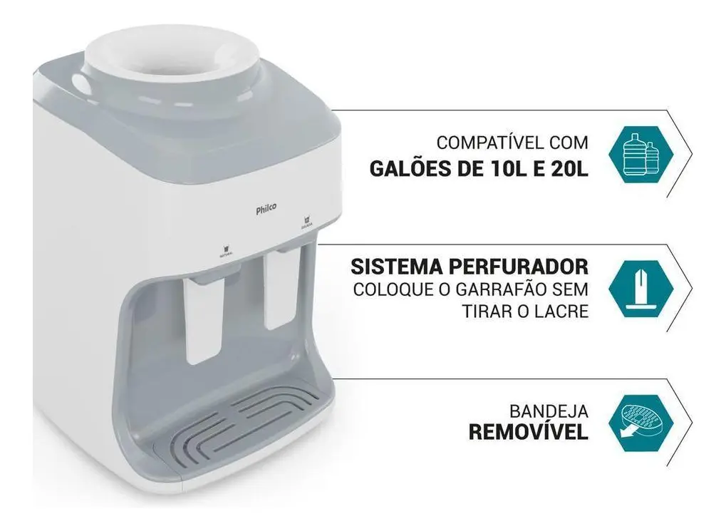 Bebedouro Philco 10l Ou 20l Bivolt S Pbe15b Bivolt ( avaria,semi-novo) - 1