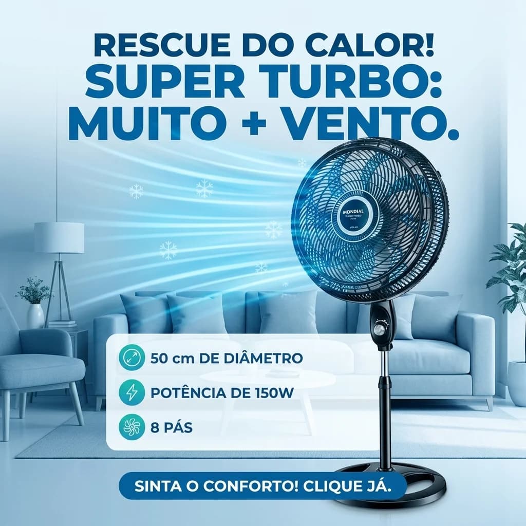 Ventilador Mondial Super Turbo Coluna 50cm (OUTLET) - 3