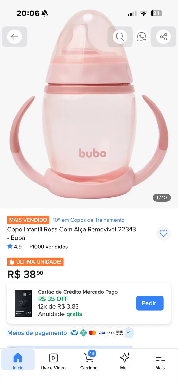 Copo de treinamento Buba - 2