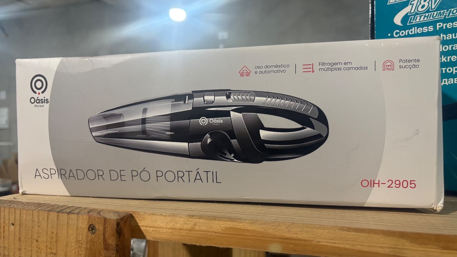 Aspirador De Mão Portátil Automotivo Carro Sofá Compacto Usb Cor Preto Oasis OIH-2905 - 1