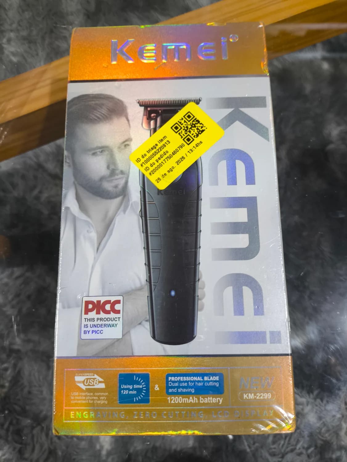 Aparador Cabelo Corte Acabamento Kemei Km 2299 Profissional - 2