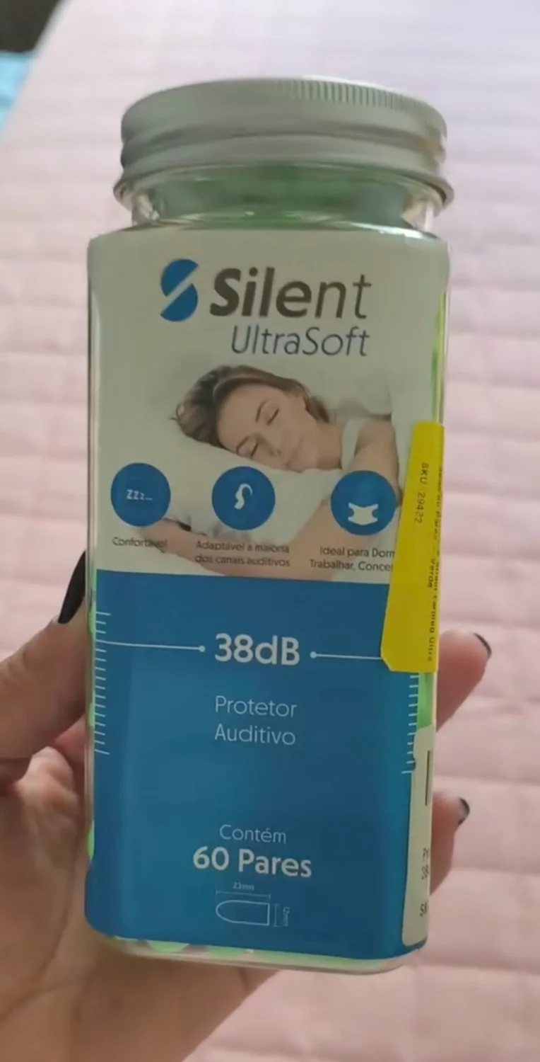 Protetor Auricular Silent Earplug Ultra 33db 60 Pares - 1