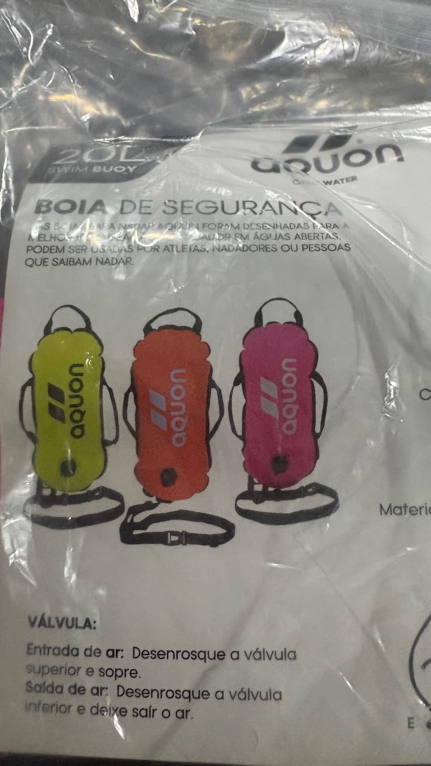 Boia Sinalização*Rosa* E Segurança 20l Natação Aguas Abertas Aquon - 1