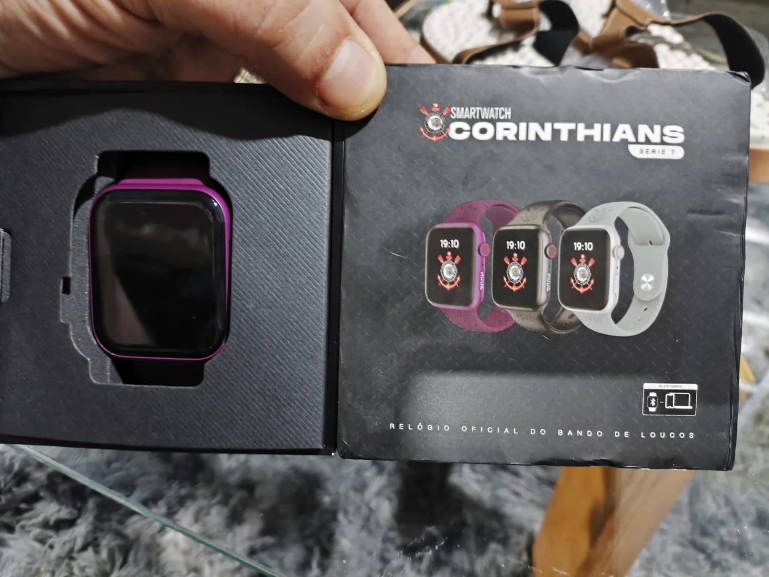 Relogio inteligente Futebol Corinthians - Oficial Licenciado Timão COR ROXO - 1