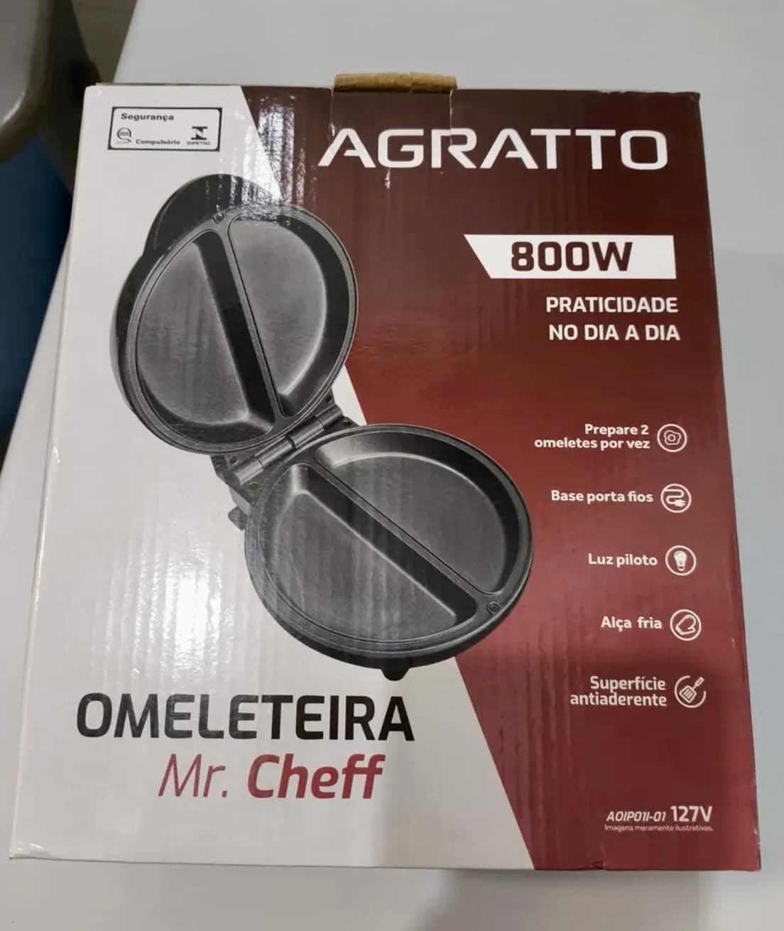 Omeleteira Antiaderente Elétrica Mr. Cheff 800w Agratto - 1
