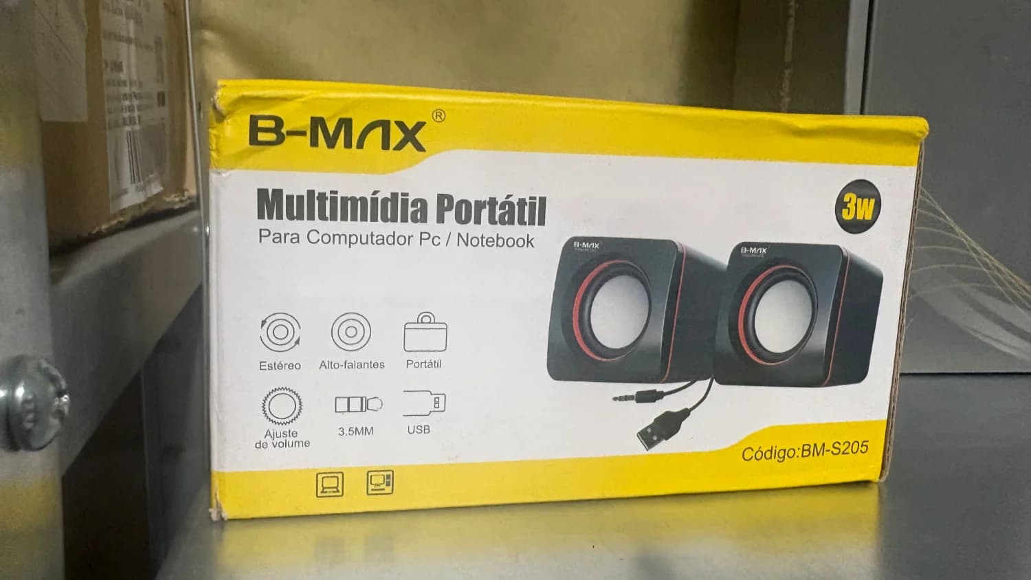Caixa De Som Para Pc E Notebook B-max P2 Usb 3w Bm-s205 - 1