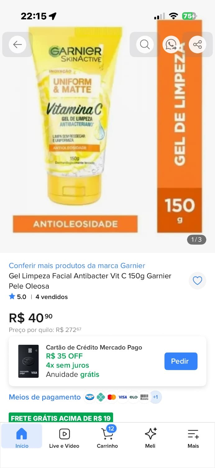 Gel de limpeza Garnier - 2