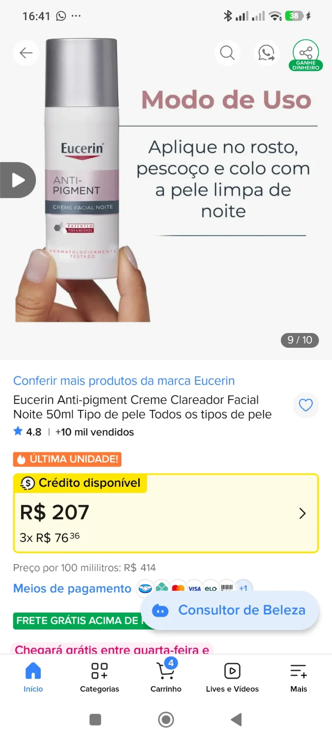 Eucerin Anti-pigment Creme Clareador Facial Noite 50ml Tipo de pele Todos os tipos de pele - 2
