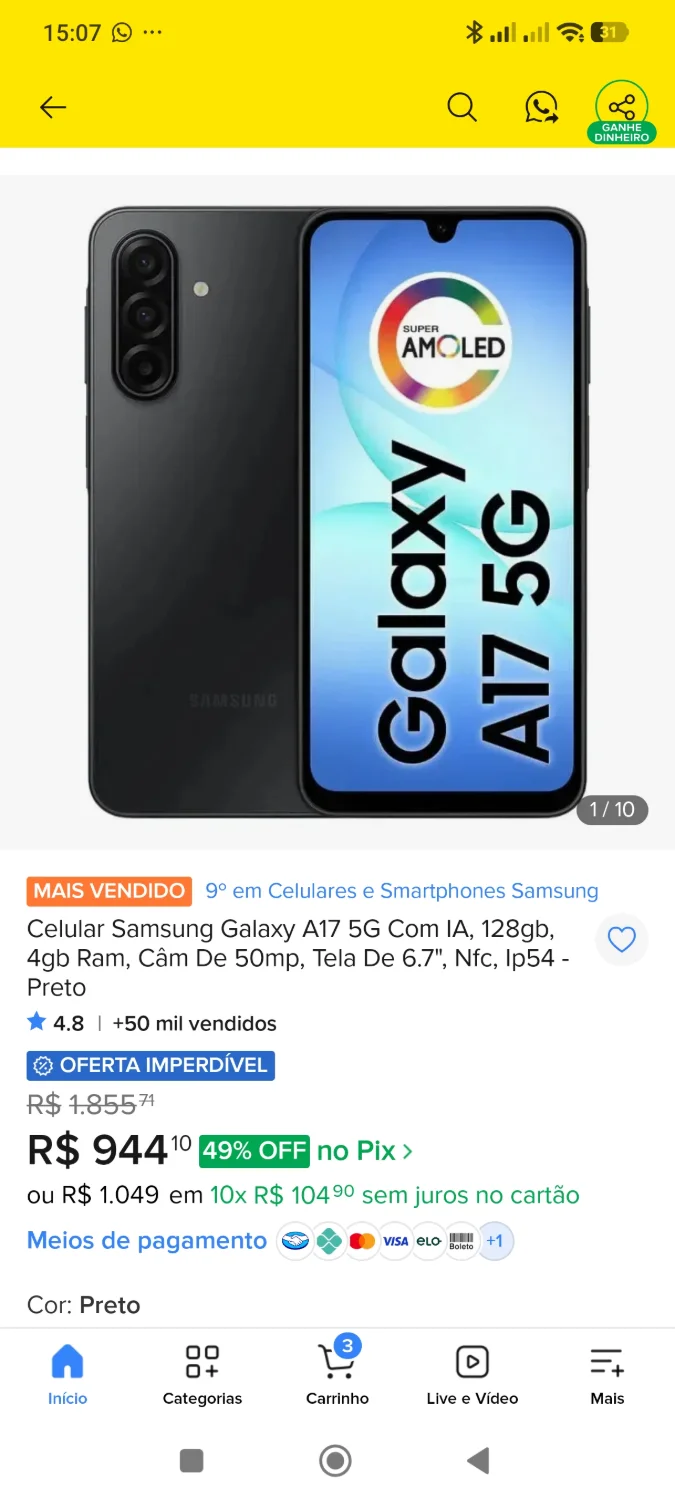 Galaxy A17 5G 128 + 4 GB - 1