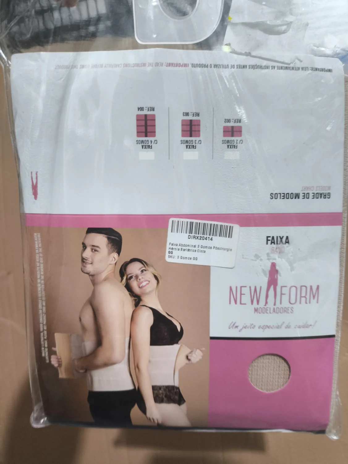 Faixa 3 Gomos Póscirurgia Abdominal Hérnia Bariátrica Cinta Tamanho GG - 1