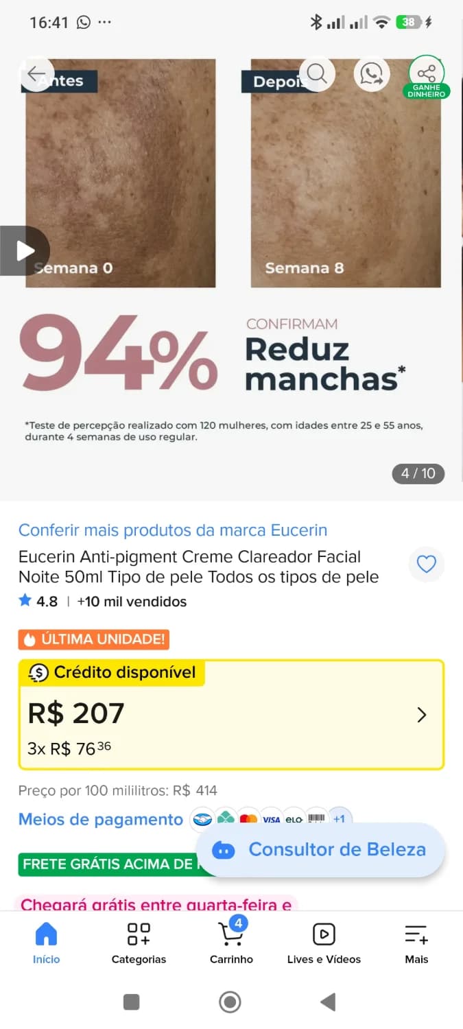 Eucerin Anti-pigment Creme Clareador Facial Noite 50ml Tipo de pele Todos os tipos de pele - 3