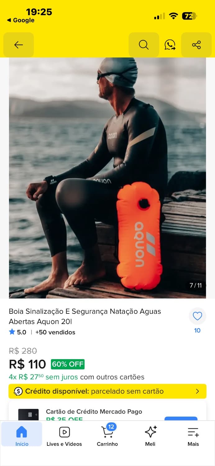 Boia Sinalização*Rosa* E Segurança 20l Natação Aguas Abertas Aquon - 2