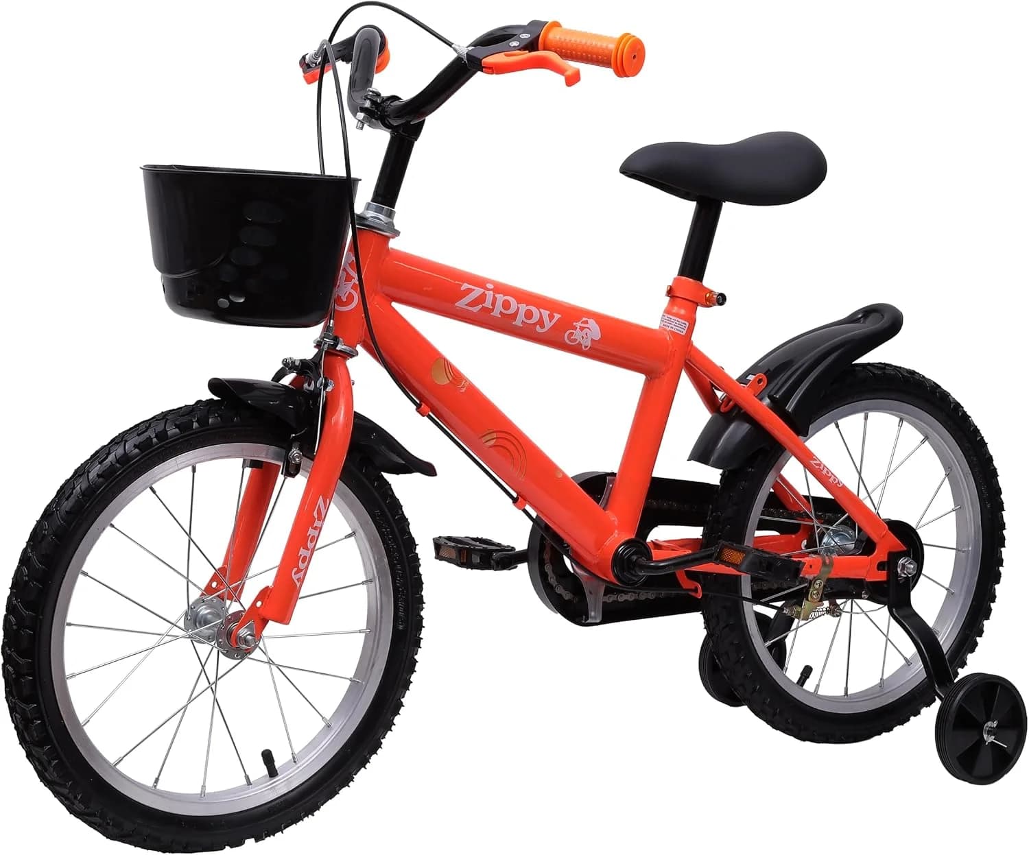 Zippy Toys, Bicicleta Infantil Aro 16 com Rodinha - Laranja - 1