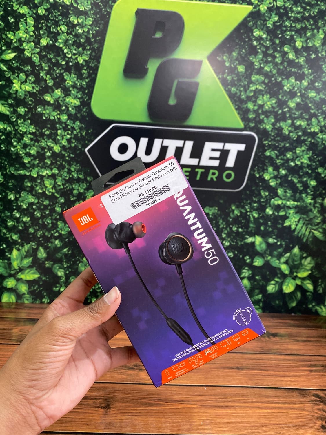 Fone De Ouvido Gamer Quantum 50 Com Microfone Jbl Cor Preto Luz N/a - 1