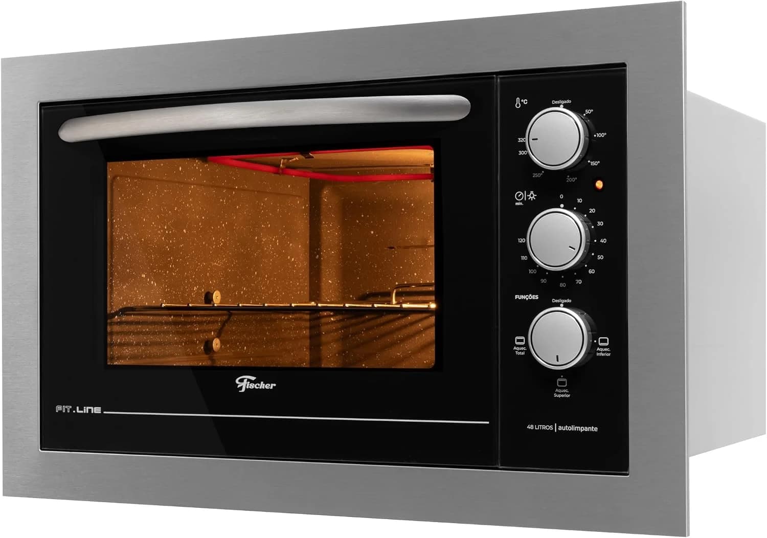 FISCHER FORNO ELÉTRICO EMBUTIR FIT LINE 48L INOX 220V 34493-95486 - 1