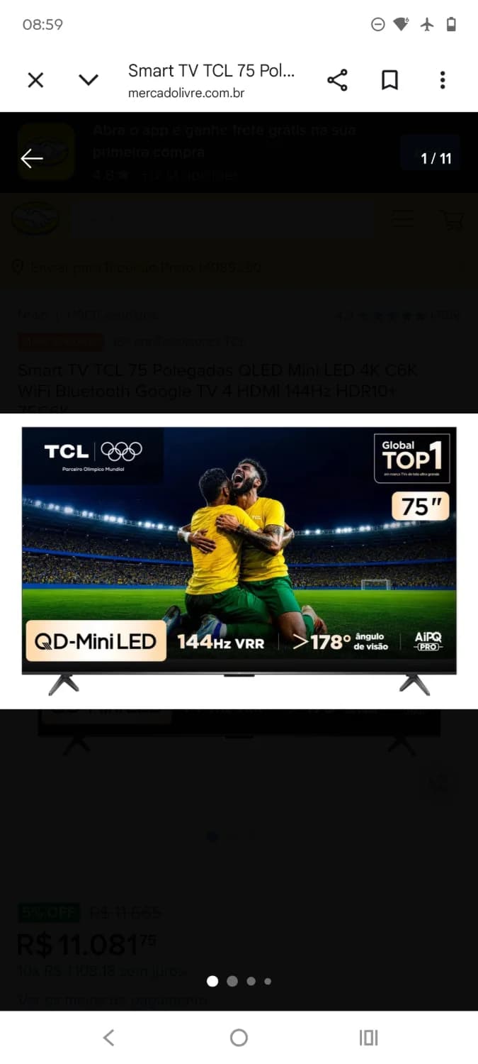 TV TCL Mini LED 75 polegadas - 1