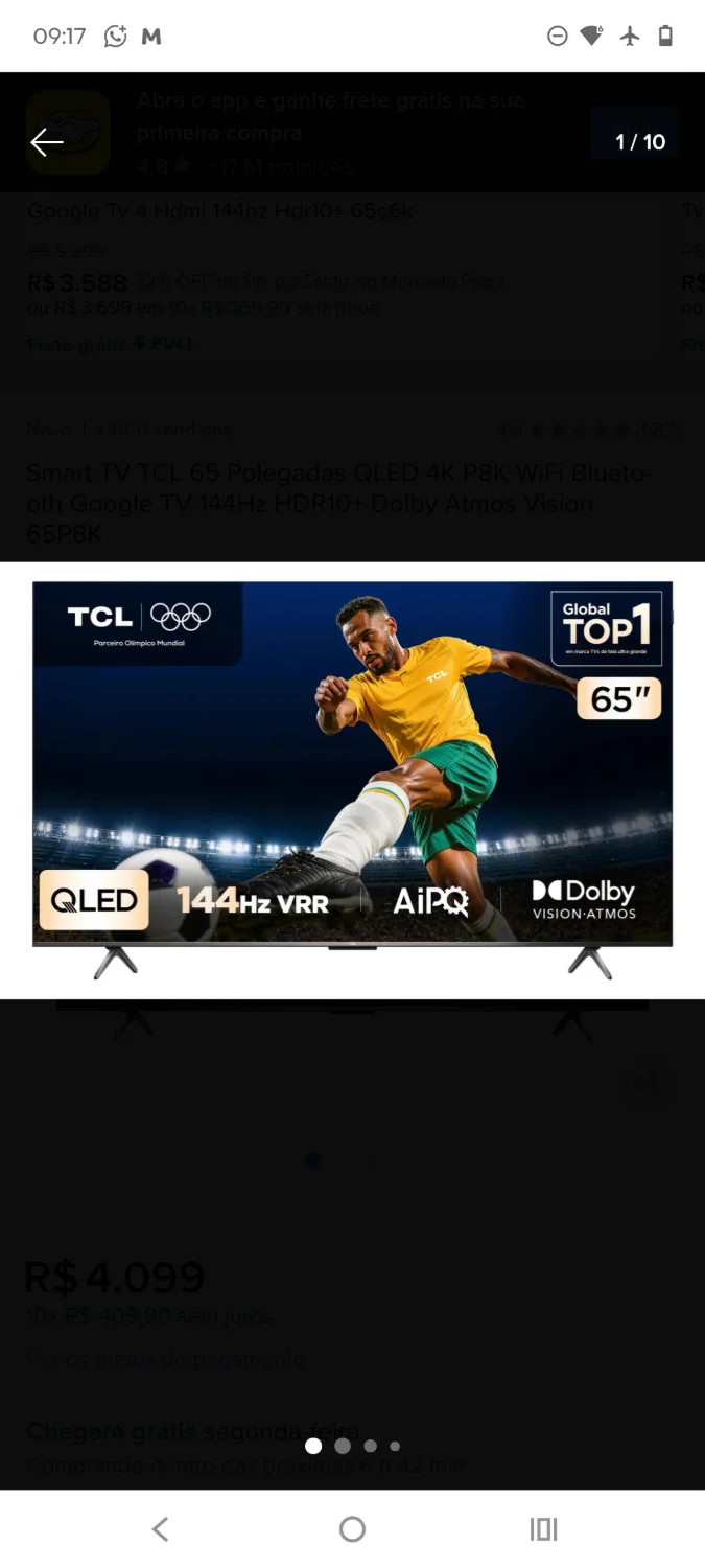 TV TCL QLED 65 polegadas - 1