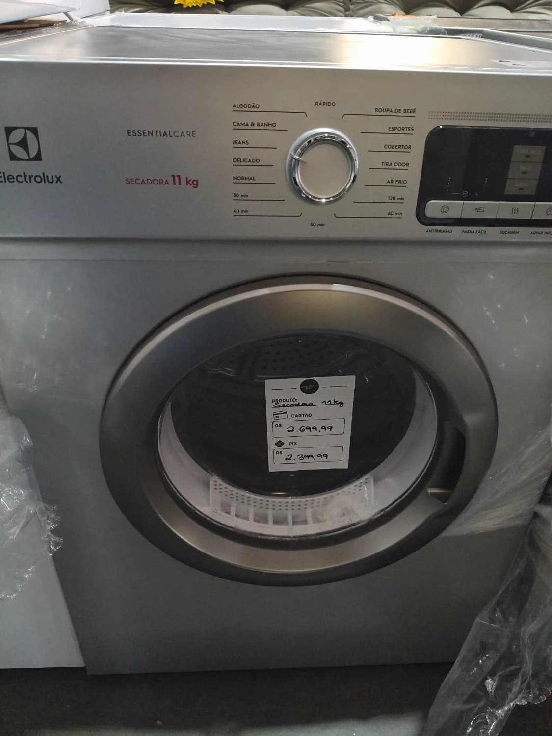 Secadora Electrolux 11kg Inox - 1