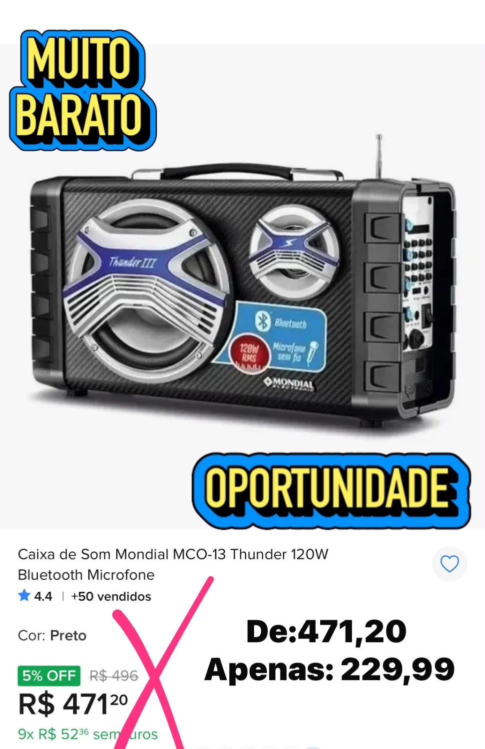 Caixa de som Mondial MCO-13 - 1