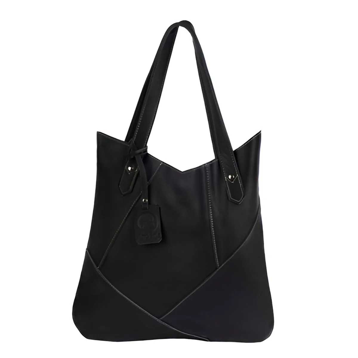 Bolsa de Ombro Couro Legítimo Modelo Maria Elegante Modelo:Preto - 2