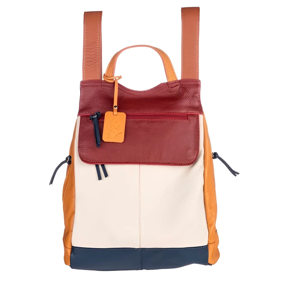 Mochila de Couro Legítimo Modelo Malu Resistente Confortável - 1