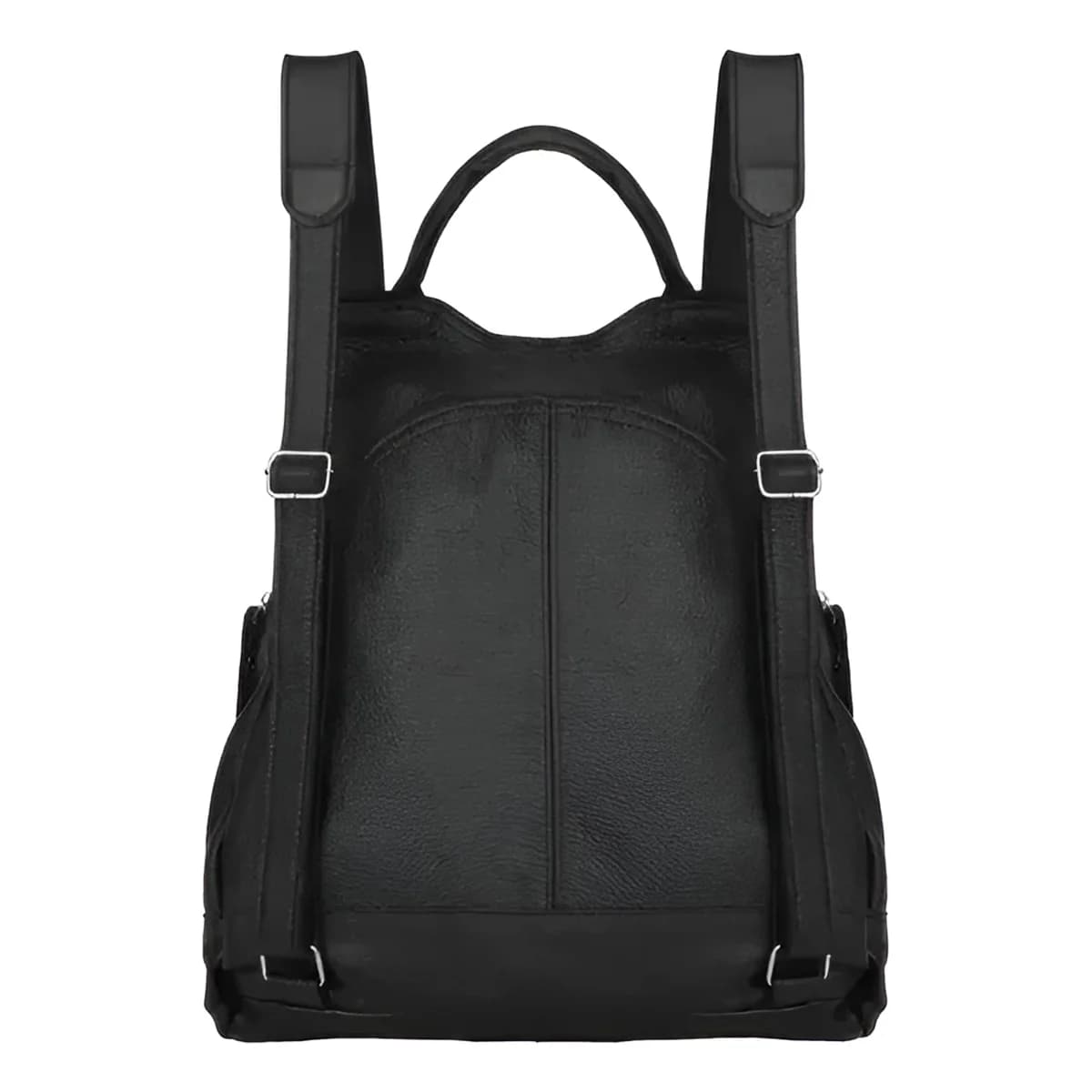 Mochila de Couro Legítimo Modelo Malu Resistente Confortável Modelo:Preto - 2