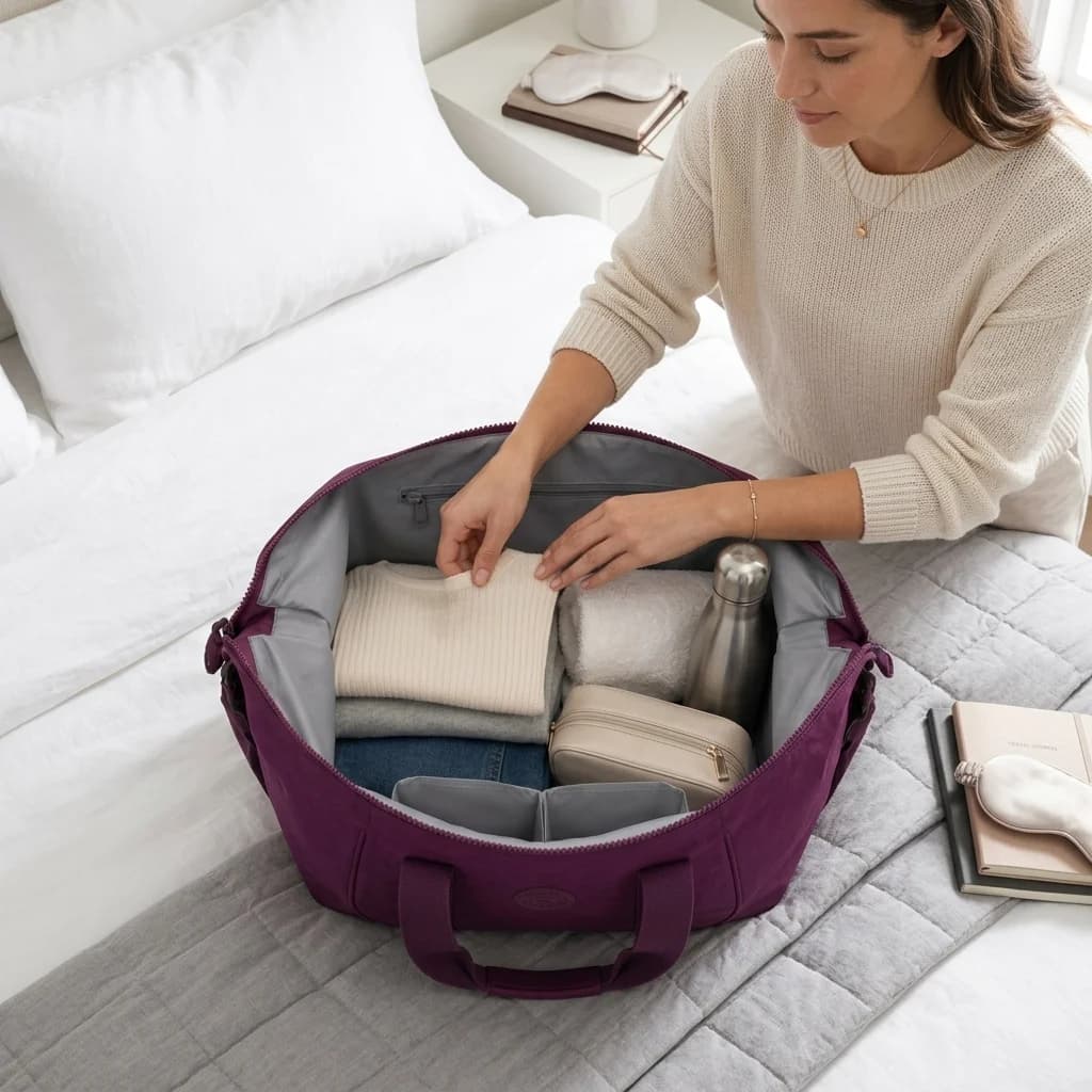 Bolsa de Viagem Grande Academia Extensível Ombro Alça Cor:Rosa - 2