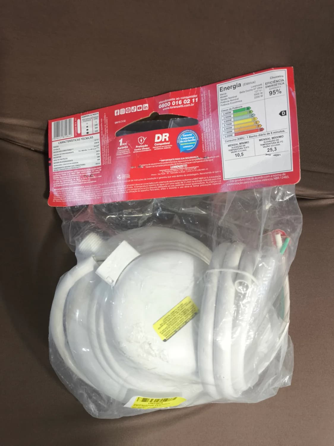 Ducha Elétrica Lorenzetti Bella Ducha 4T Branca - 3