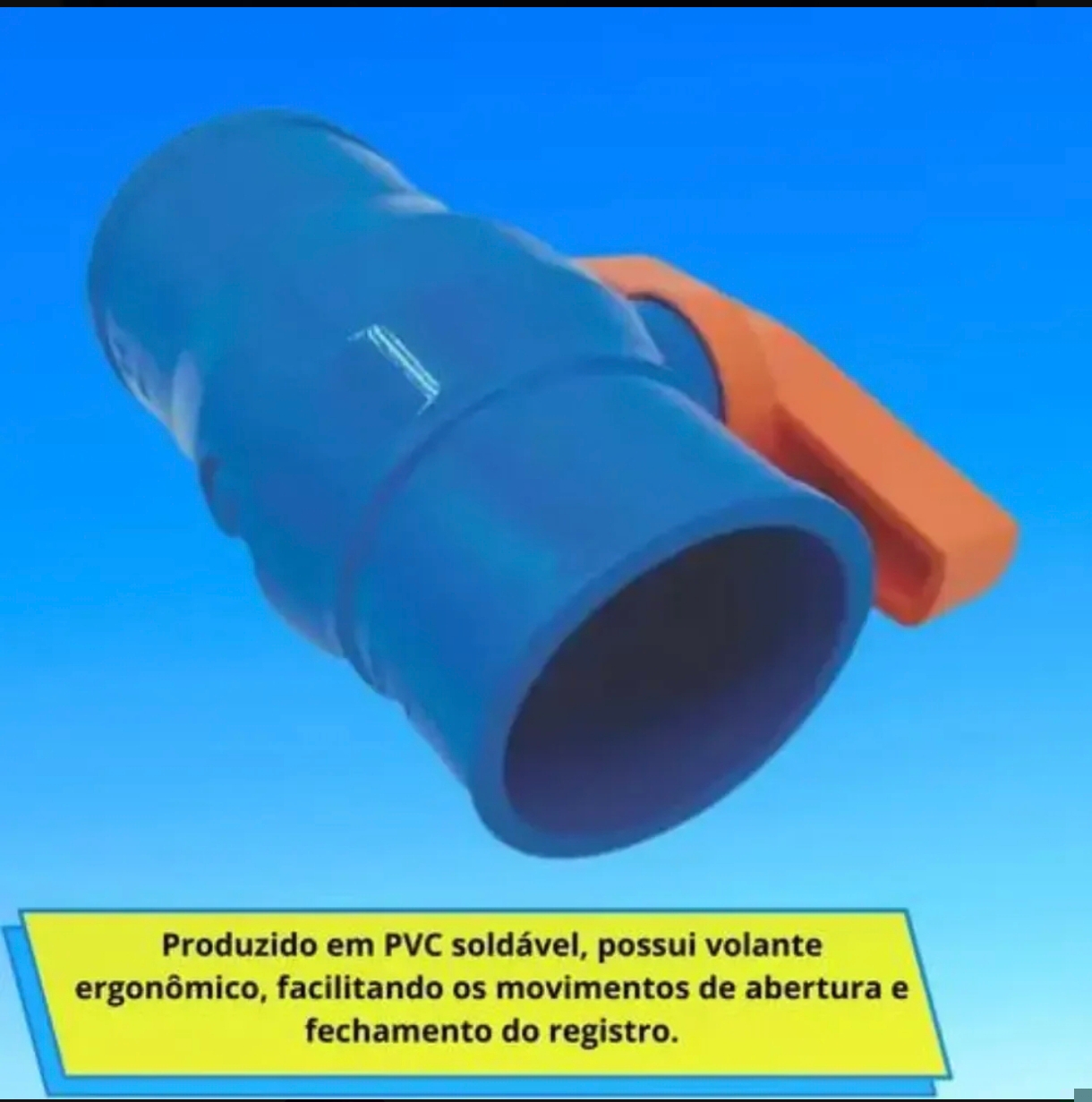 Registro de Esfera Soldável PVC 75 mm Azul – Unifortte - 1