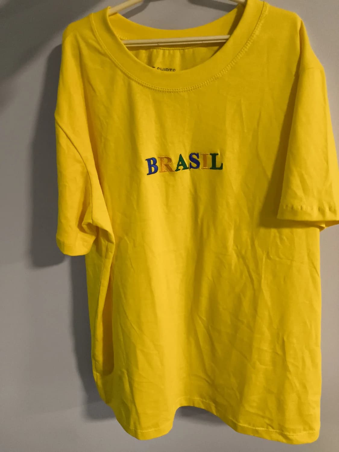 Camiseta Feminina Brasil Amarela Bordada - 2