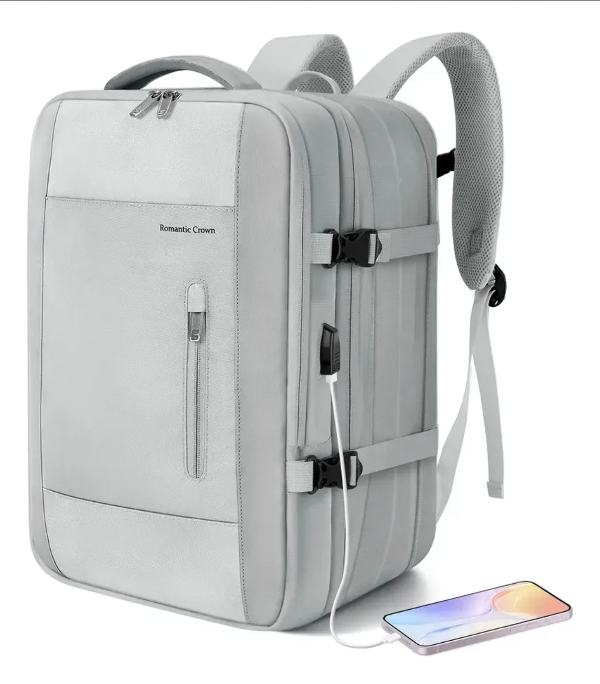 Mochila Executiva para Notebook USB – Grande Capacidade para Viagem e Trabalho - 1