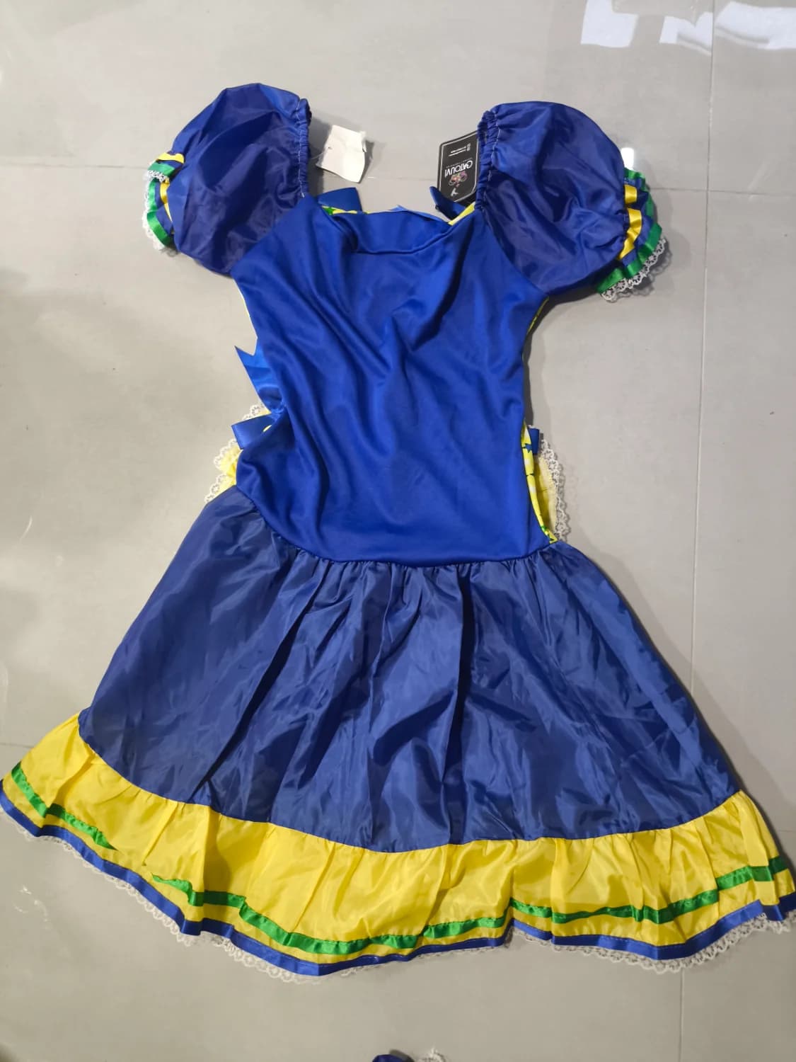Vestido Junino Infantil Brasil Copa do Mundo - 3
