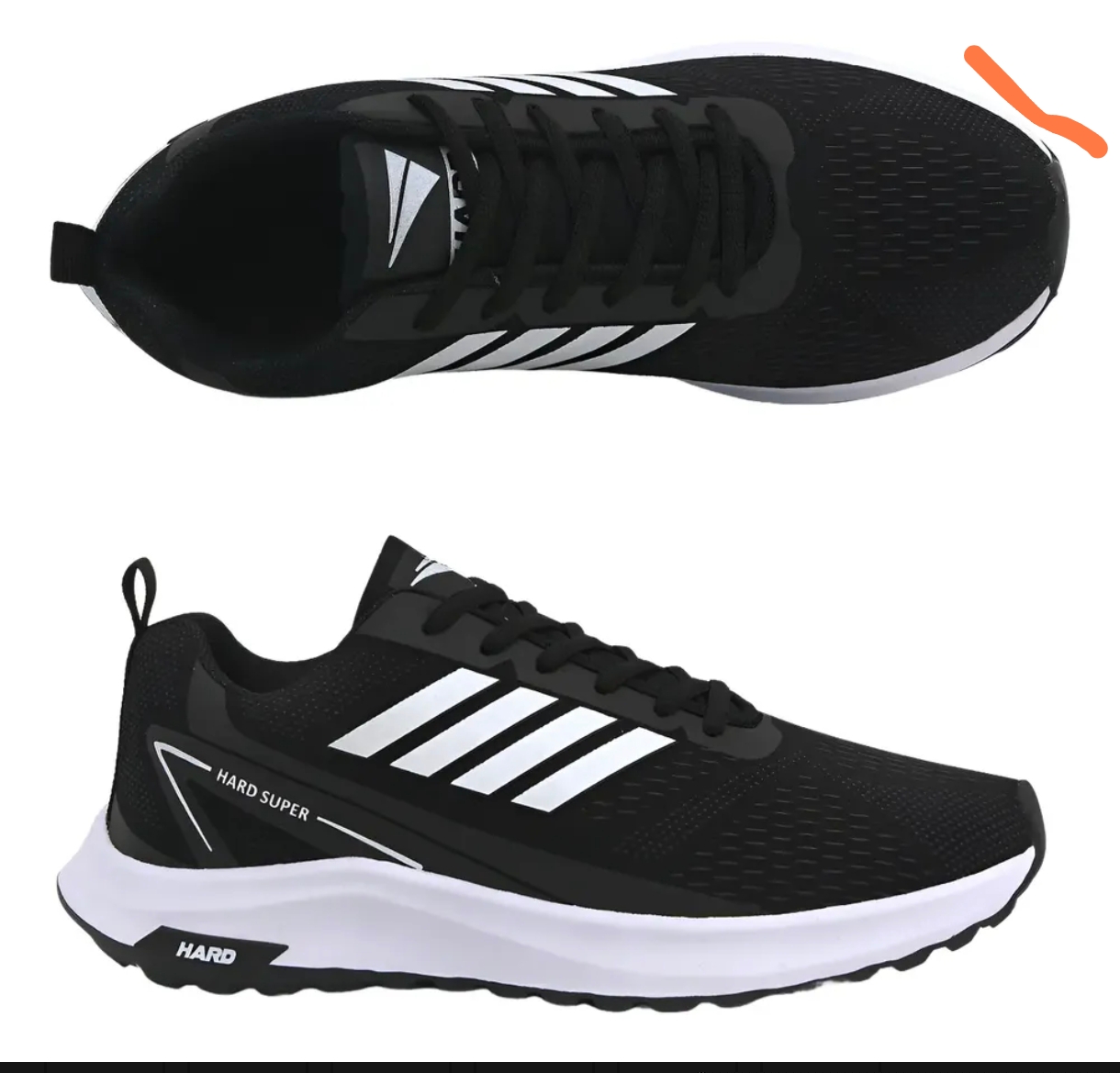 Tênis Esportivo Masculino Running Preto e Branco – Nº 41 - 2