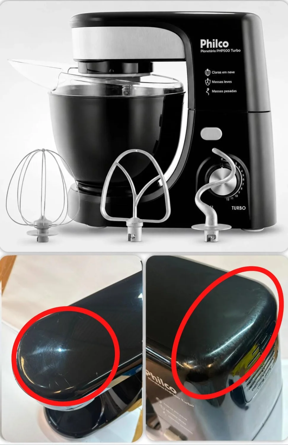 Philco PHP500 Turbo, Batedeira Planetária 220V - 700W - 1