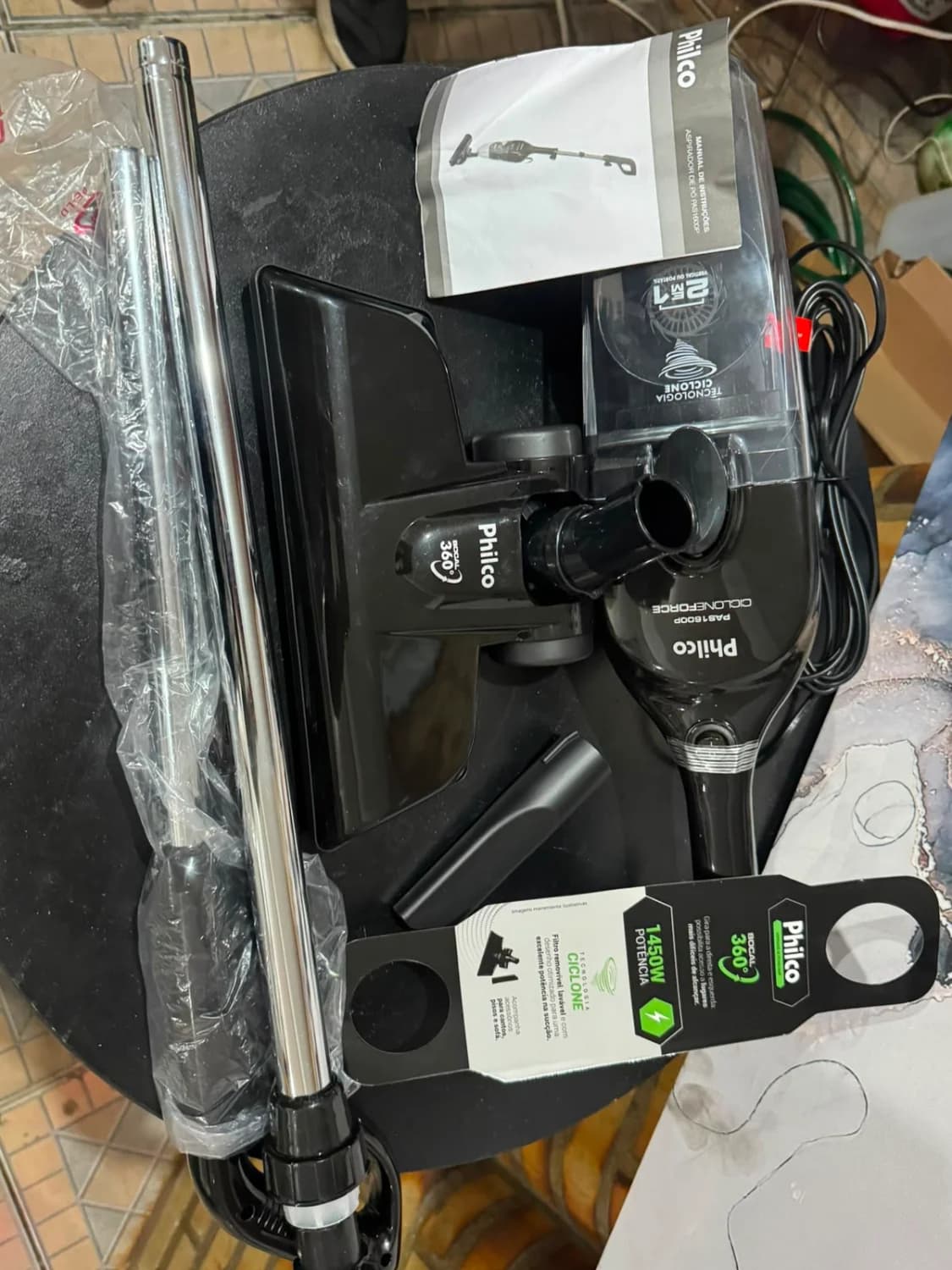Aspirador de Pó Philco PAS1600P 2 em 1 Preto - 110V - 3