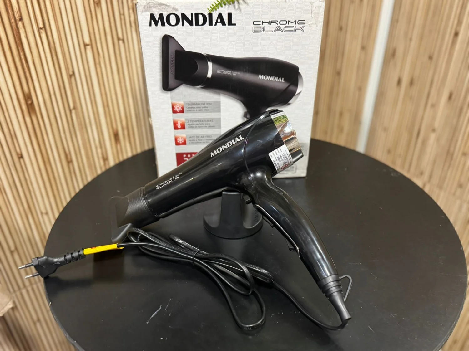 Secador Mondial Chrome Black - 1