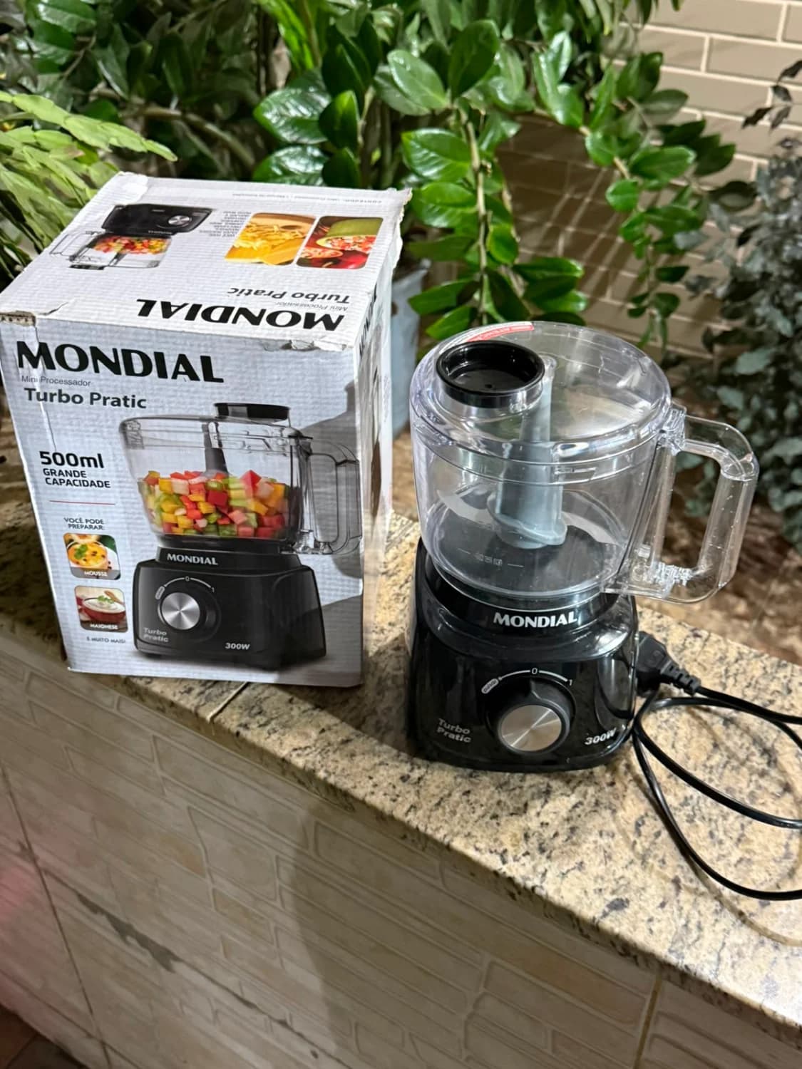 Mini Processador Turbo Mp-16 300w Cor Preto Mondial - 220v - 4